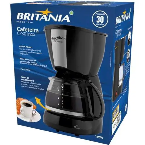 Cafeteira -elétrica -Britânia- cp30- 30- xícaras