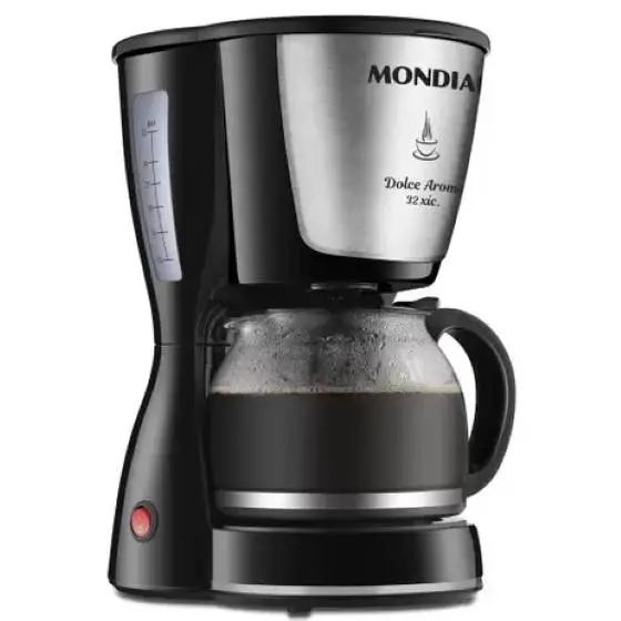 Cafeteira- elétrica -Mondial- Dolce -arome -inox- 32 -xícaras