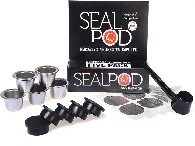 Cápsula- reutilizável- Nespresso- alumínio- Sealpod