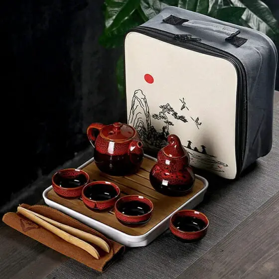 Lifkome- conjunto -de -chá- portátil -para- viagem