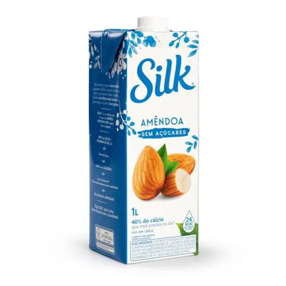 Leite- Vegetal- Silk- de- Amêndoas- é -vegano